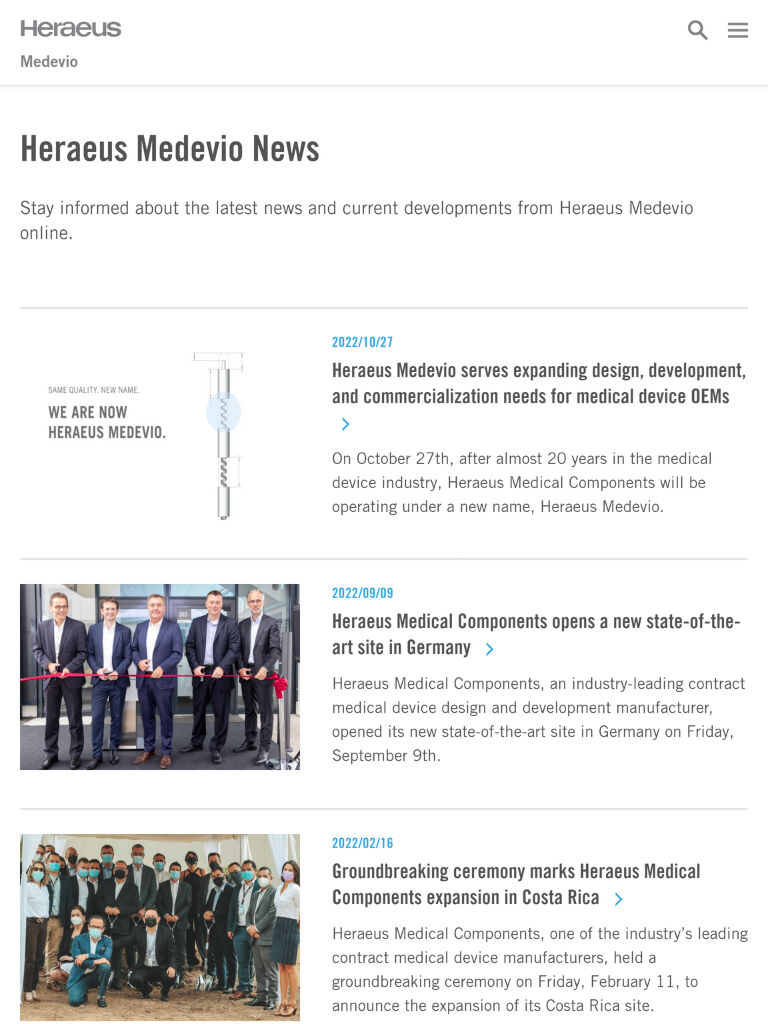 Heraeus Medevio Tablet Screenshot